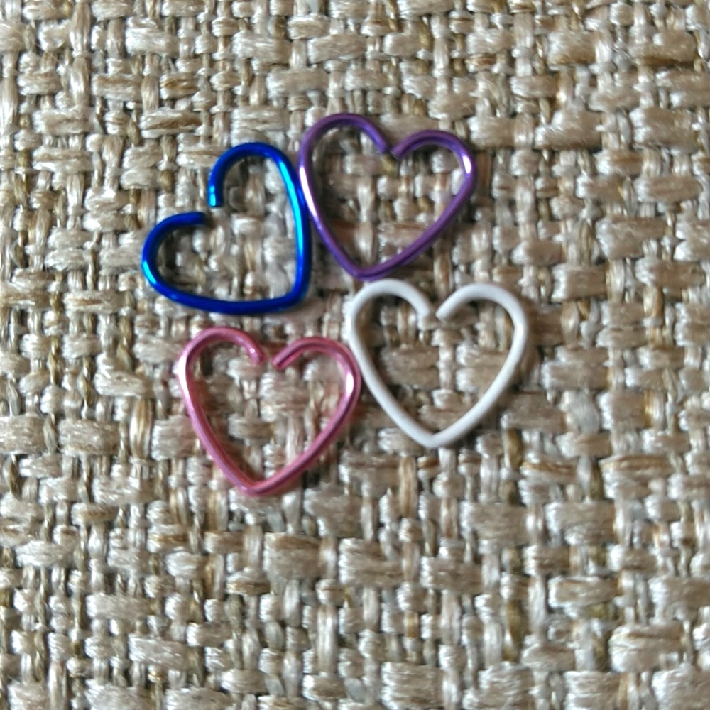 Set of 4 Heart Earrings NWOT